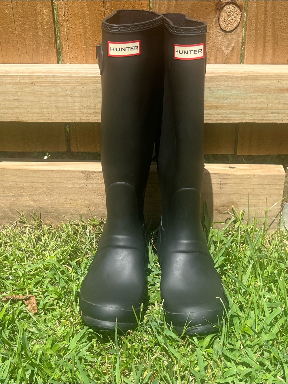 Hunter Original Tall Matte Black Waterproof Rain Boots Women’s 7 - Picture 1 of 12